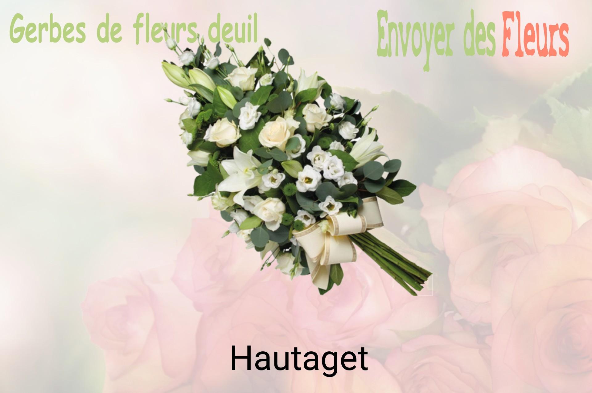 Gerbe de fleurs de deuil livrée à Hautaget